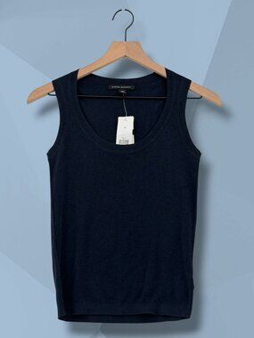 Banana Republic NWT Navy 100% Cotton Knit Shell Top XS